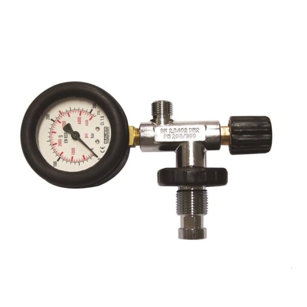 Compressor Filling Valve w. Gauge – product view 2