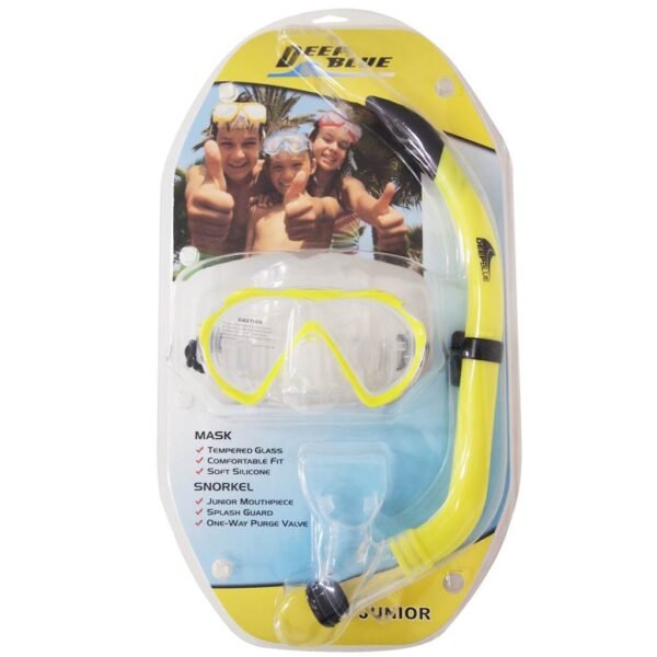 Deep-Blue-Fiji-Silicone-Junior-Snorkeling-Set-Yellow-Clamshell.jpg Deep Blue Fiji Silicone Junior Snorkeling Set – product view 3