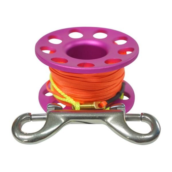 Deep-Blue-Finger-Reel-Aluminium-30m-Pink.jpg Deep Blue Finger Reel Aluminium 30m – product view 2