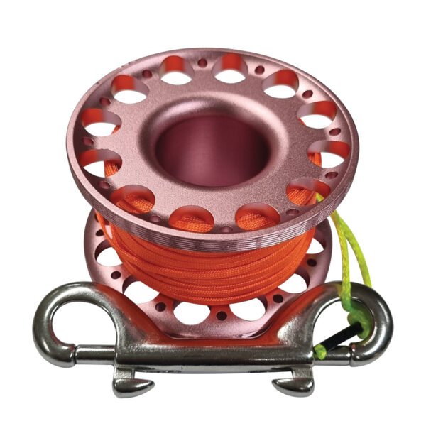 Deep-Blue-Finger-Reel-Aluminium-30m-Pink-DBYAR02-Pi.jpg Deep Blue Finger Reel Aluminium 30m – product view 5