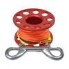 Deep-Blue-Finger-Reel-Aluminium-30m-Red.jpg Deep Blue Finger Reel Aluminium 30m – product view 3