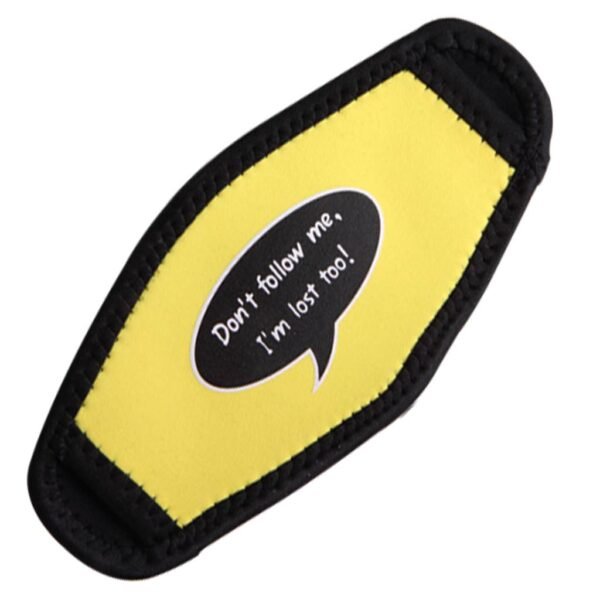 Deep Blue Mask Strap Cover w. Print – product view 2