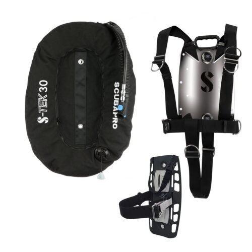 Scubapro-S-Tek-Pure-System-Donut-Wing-30-and-Single-Tank-Adapter-X22.248.030.jpg Scubapro S-Tek Pure Harness Packaged Sets with Stainless Steel Back Plate