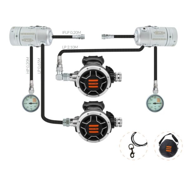 TECLINE Sidemount Regulator Set R2 TEC1